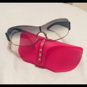 Prada Sport Black Smoke Tint Sunglasses SPS 52E